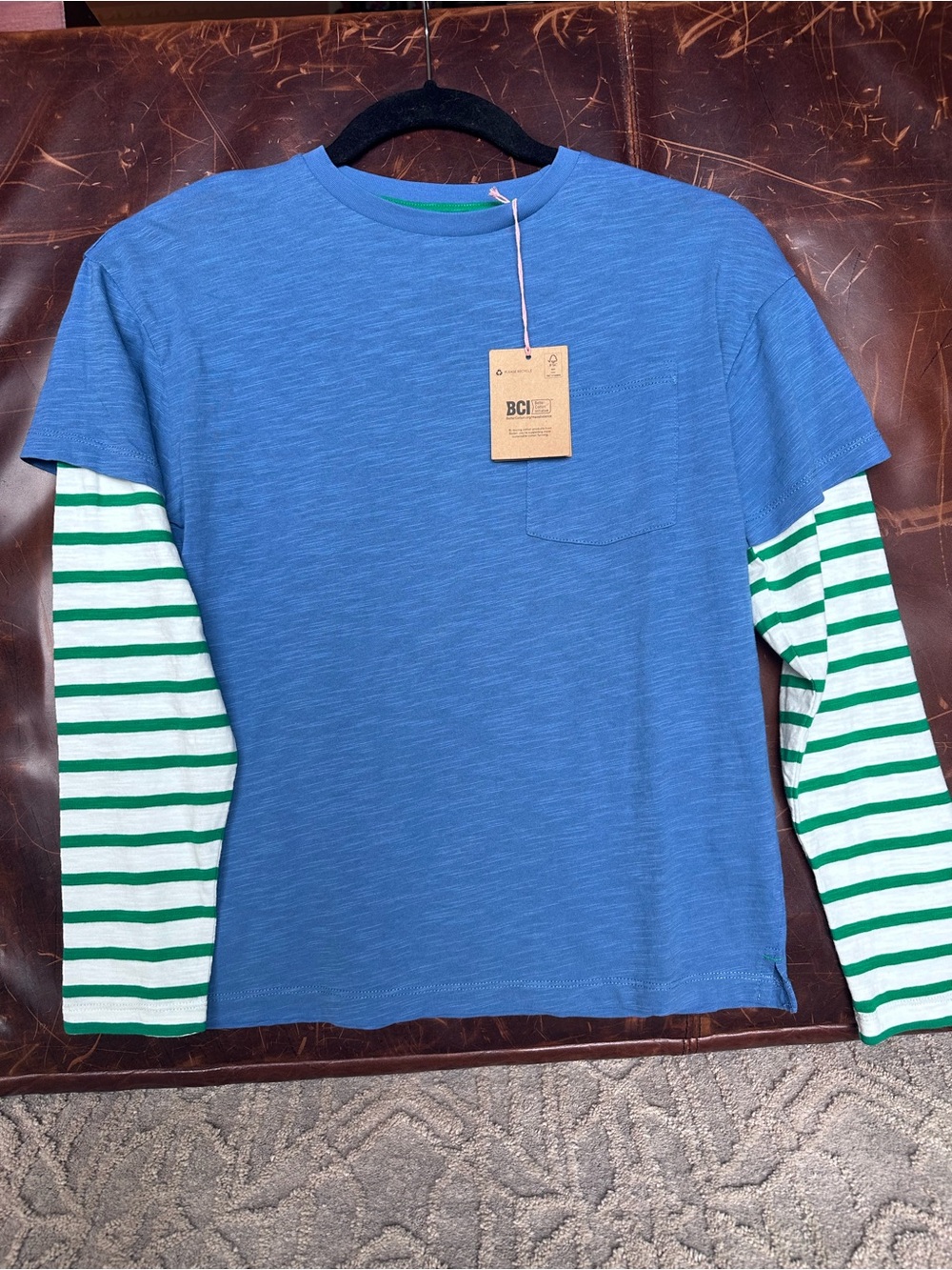 Mini Boden T shirt with attached long sleeves